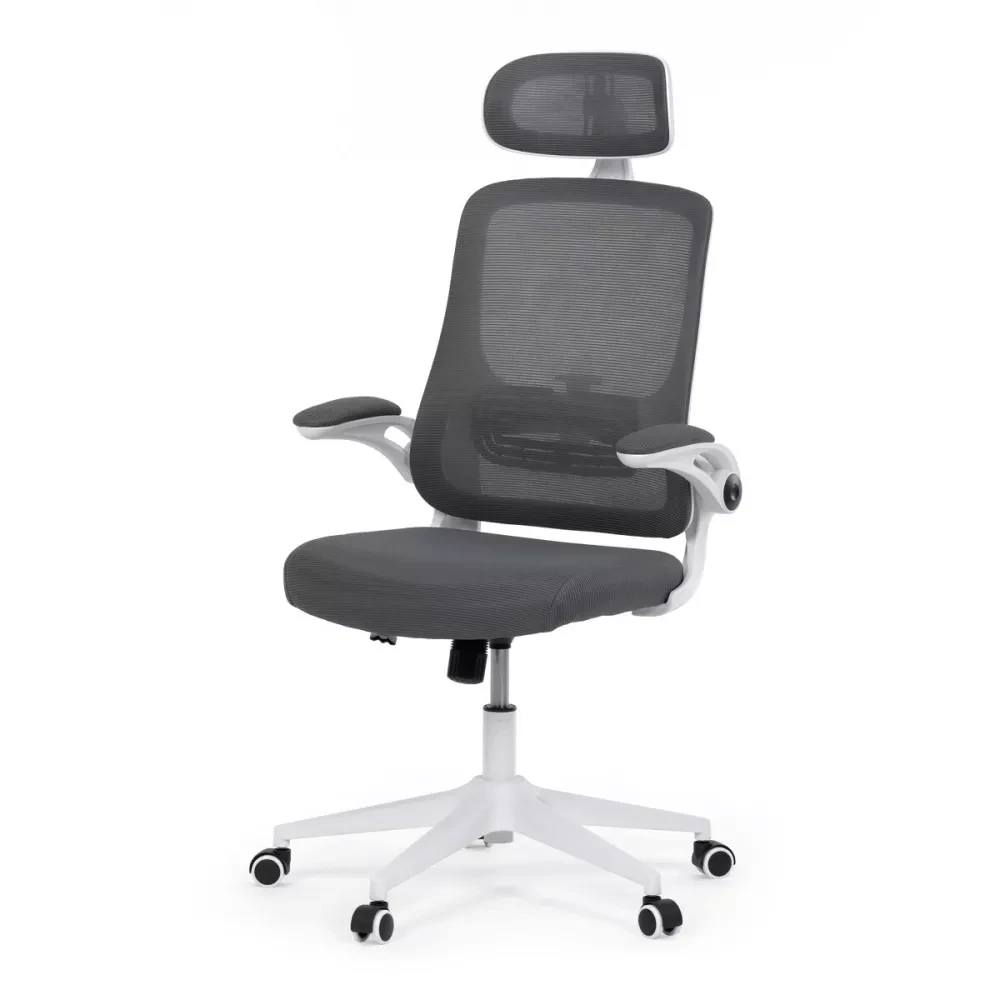 KA-Q843 GREY - Kancelářská židle, houpací mechanismus, šedá síťovina, KA-Q843 GREY