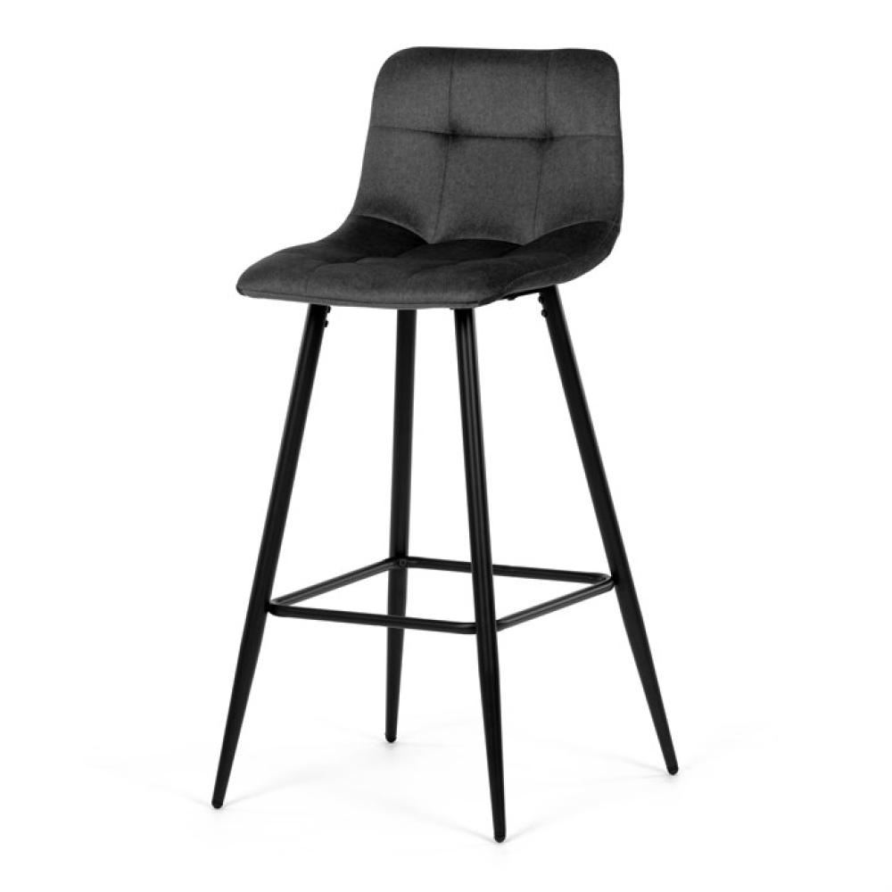 AUB-X7015 GREY2 - Barová židle, šedá, látka,AUB-X7015 GREY2