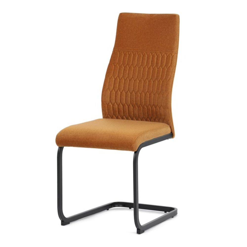 DCL-X7018 YEL2 - Jídelní židle, žlutá, sametová látka, DCL-X7018 YEL2