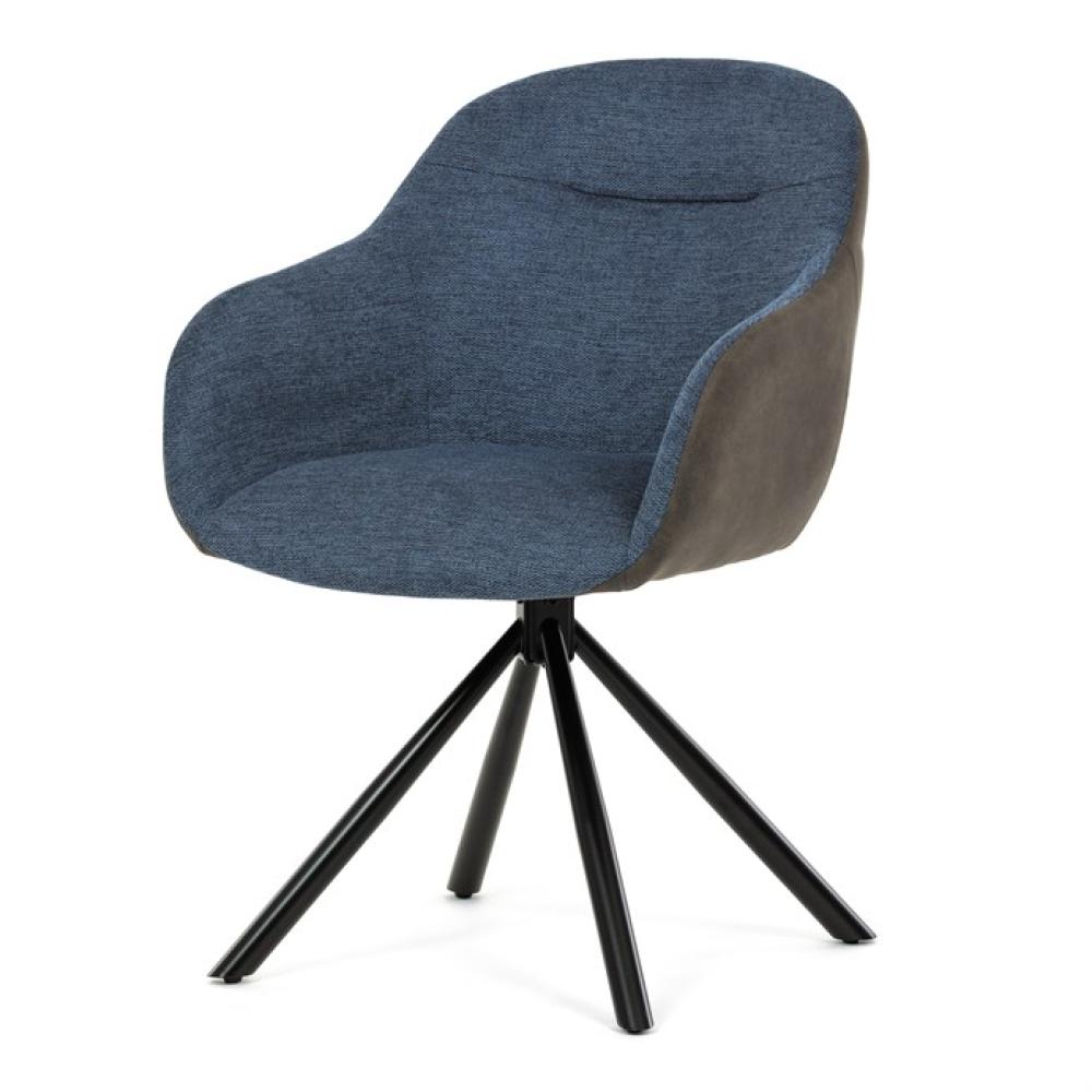 DCH-Y1143 BLUE2 - Jídelní židle, modrá, látka, DCH-Y1143 BLUE2