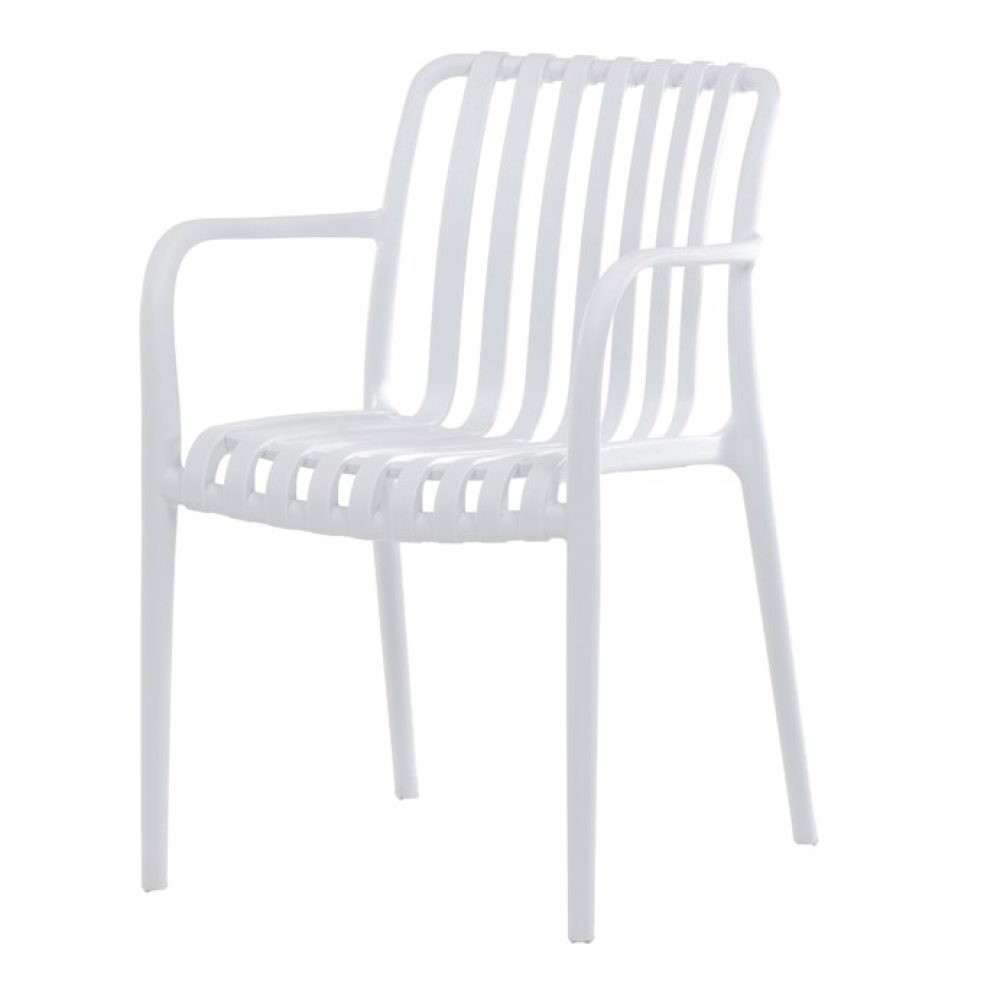 CT-X7029 WT - Zahradní židle plast, bílá, CT-X7029 WT