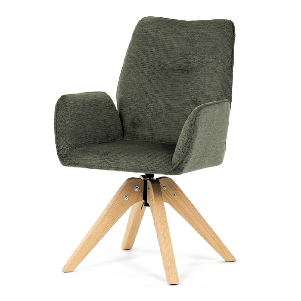 DCH-C2148 GRN2 - Jídelní židle, zelená, látka, DCH-C2148 GRN2