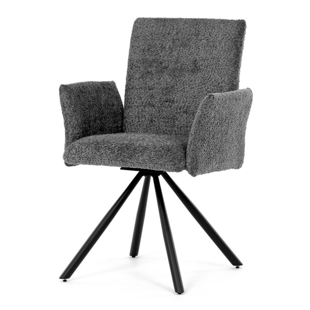 DCH-W1117 GREY2 - Jídelní židle, šedá, látka bouclé, DCH-W1117 GREY2