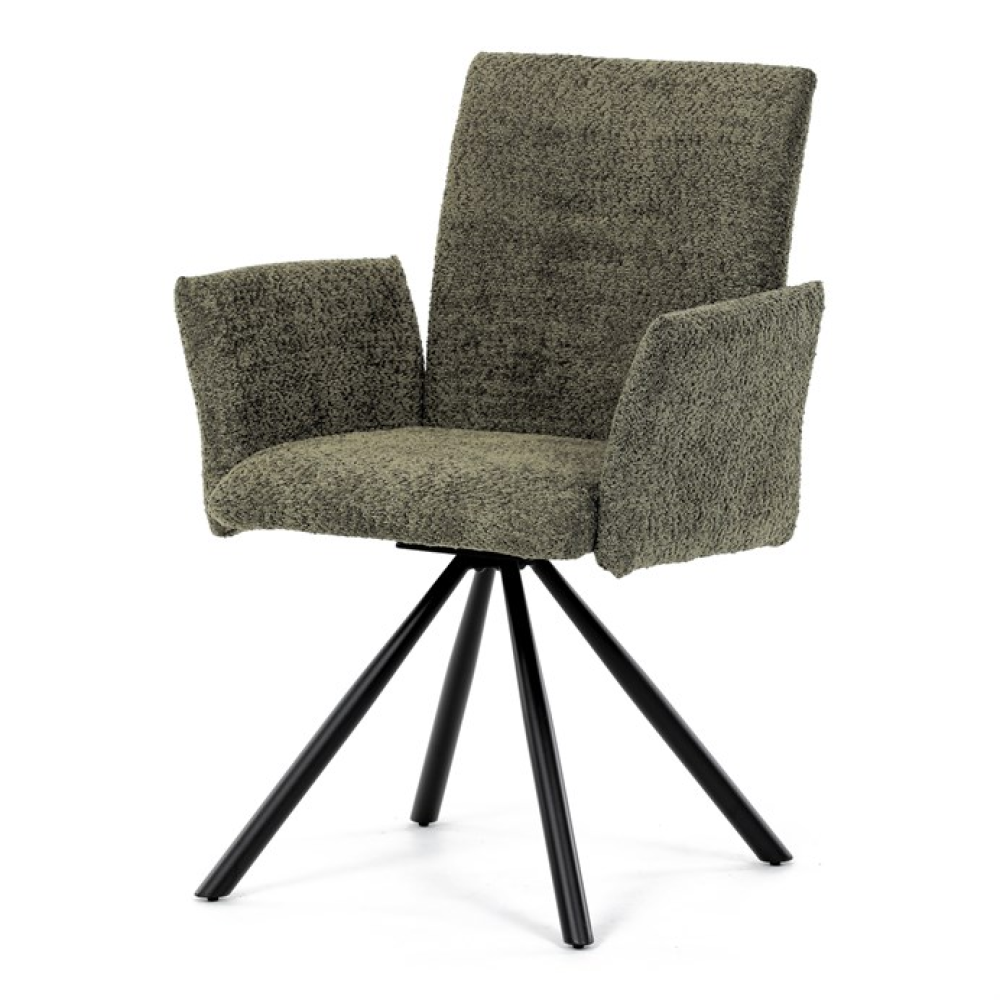 DCH-W1117 GRN2 - Jídelní židle, zelená, látka bouclé, DCH-W1117 GRN2