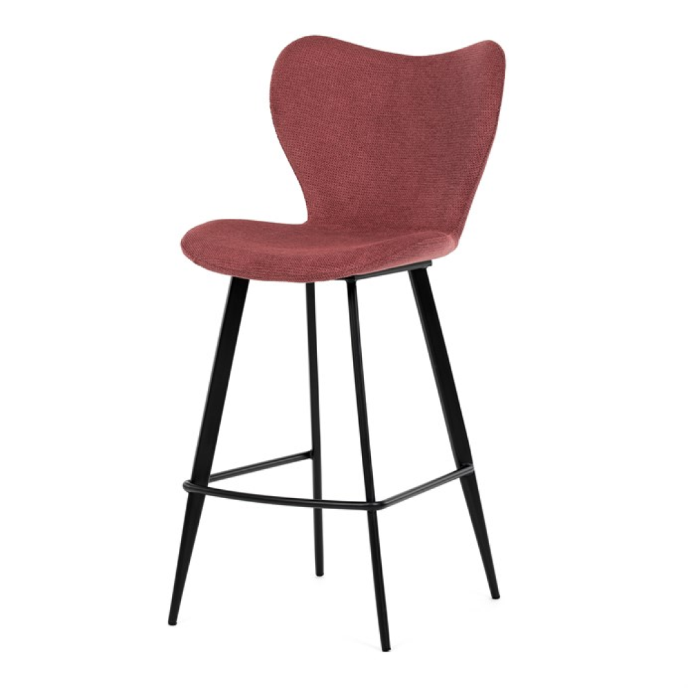 AUB-1068 RED2 - Barová židle, červená, látka,AUB-1068 RED2