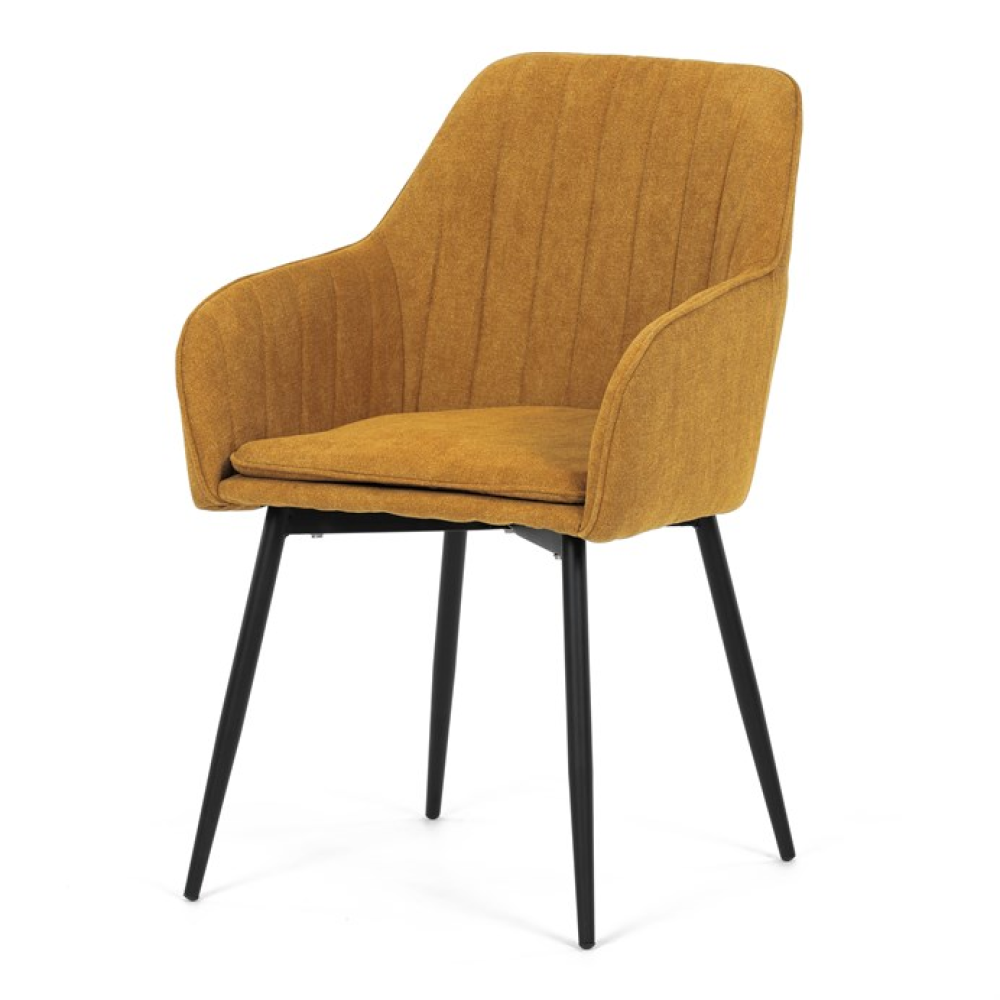 DCL-221 YEL2 - Jídelní židle, žlutá, látka, DCL-221 YEL2