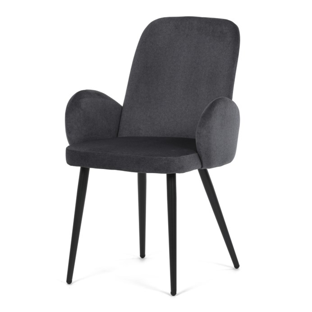 DCL-X7129 GREY2 - Jídelní židle, šedá, sametová látka, DCL-X7129 GREY2