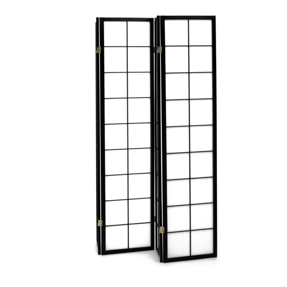 EF-E804 BK - Paraván, masiv, černá, EF-E804 BK