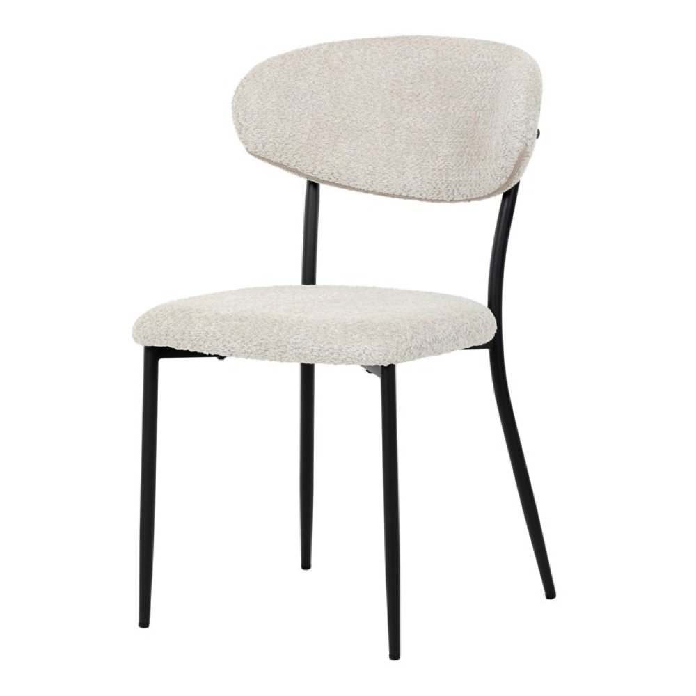 CT-W1021 CRM2 - Jídelní židle, béžová, látka bouclé, CT-W1021 CRM2