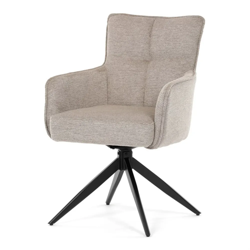 DCH-P3170 LAN2 - Jídelní židle otočná 180°, béžová, látka, DCH-P3170 LAN2