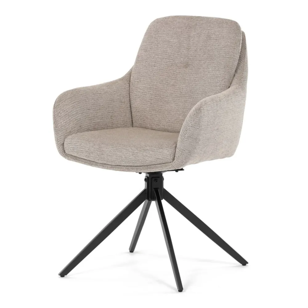 DCH-P3174 LAN2 - Jídelní židle otočná 180°, béžová, látka, DCH-P3174 LAN2