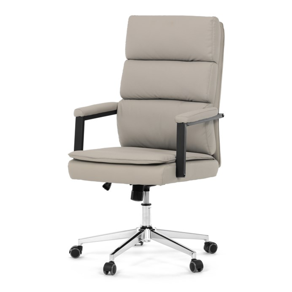 KA-D8104 SIL - Kancelářské křeslo, houpací mechanismus, béžová ekokůže, KA-D8104 SIL