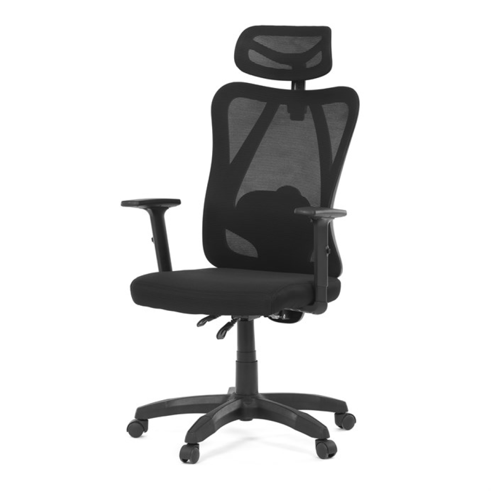 KA-R215 BK - Kancelářská židle, synchronní mechanismus, černá síťovina, KA-R215 BK