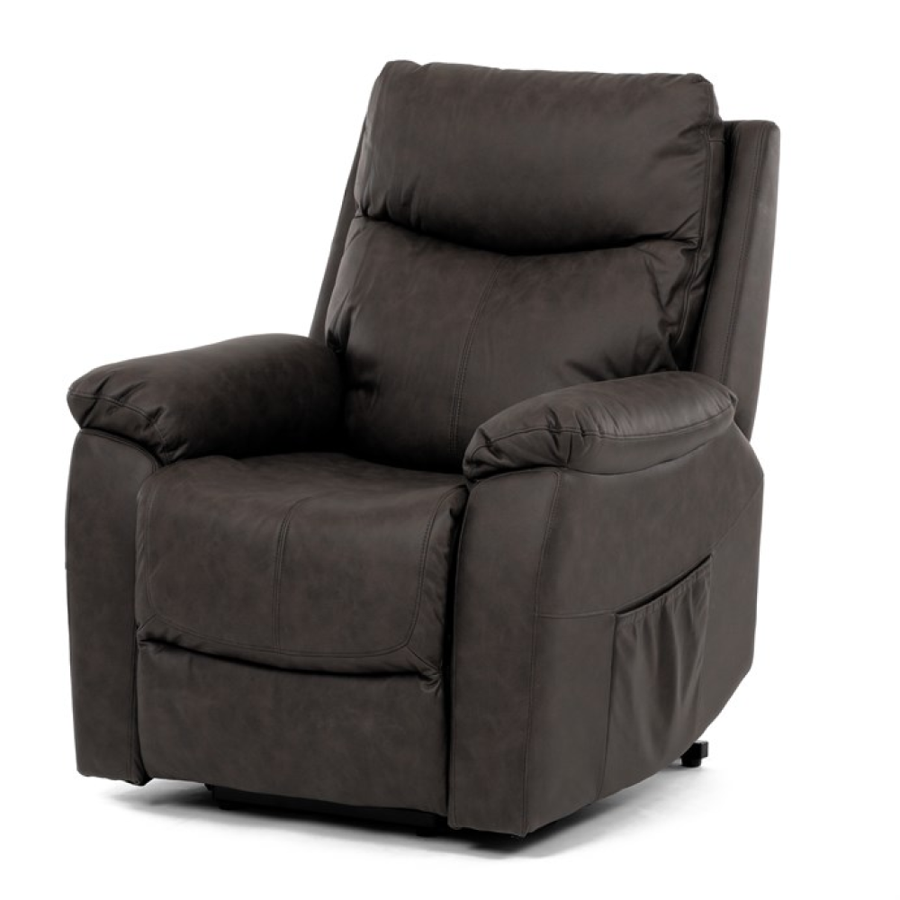 TV-5874 BR - Polohovací křeslo, elektrické kabelové ovládání, hnědá, látka vintage, TV-5874 BR