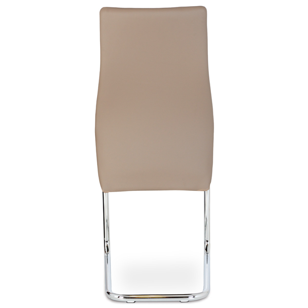 HC-955 CAP - Jídelní židle, koženka cappuccino / chrom