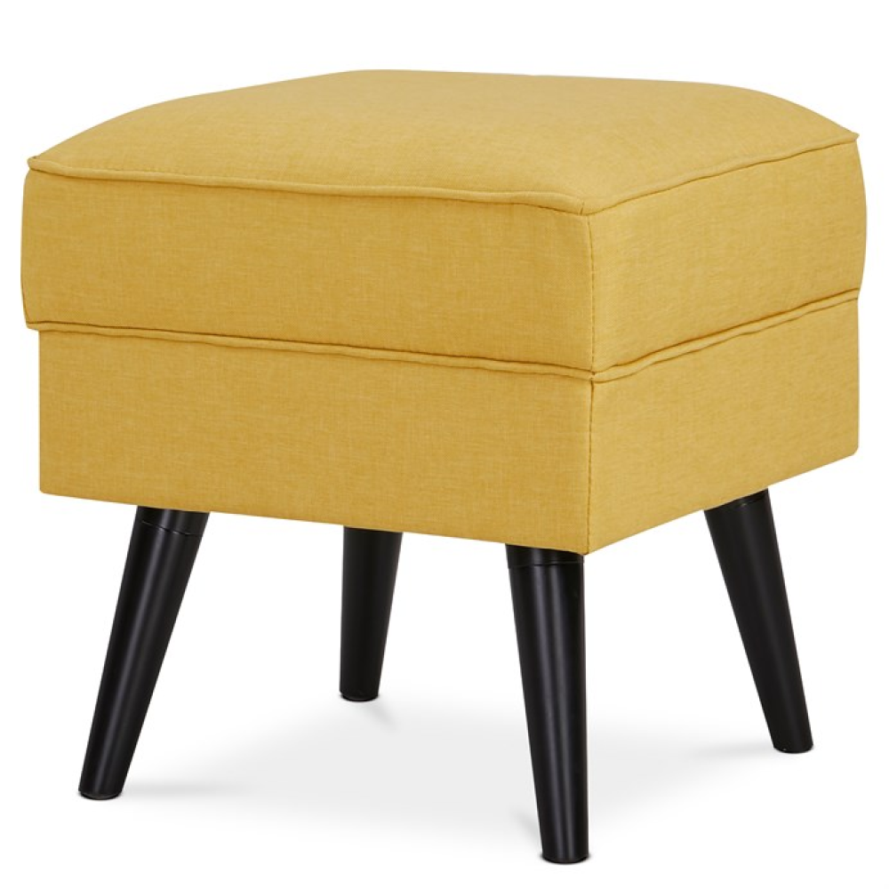 AK-A1316 YEL2 - Taburet, žlutá látka, AK-A1316 YEL2