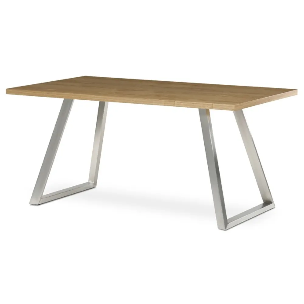 HT-W1515 OAK - Jídelní stůl 160x90cm, dýha, dub, HT-W1515 OAK