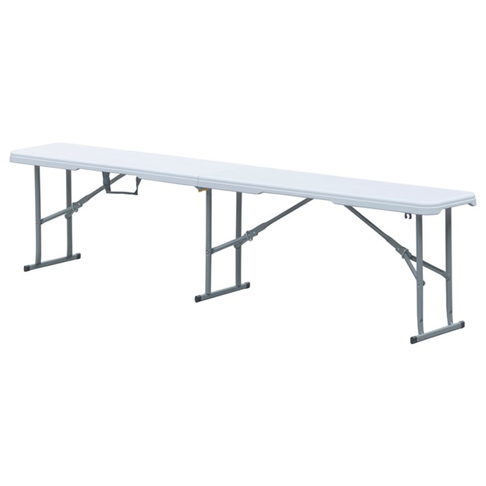 AZ-K1001 WT - Zahradní lavice, kov, plast, bílá, AZ-K1001 WT