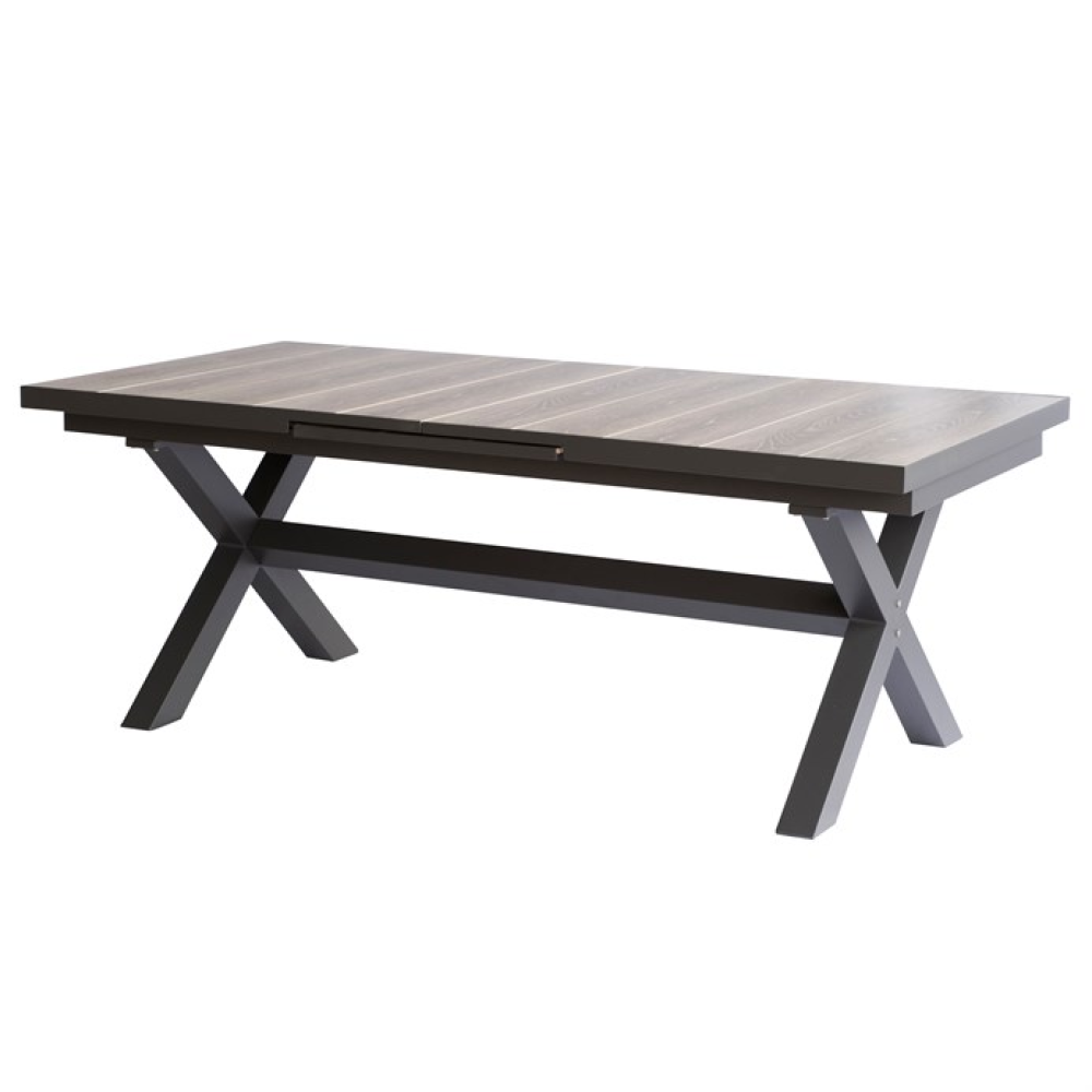 AZT-G1920 GREY - Zahradní stůl rozkládací, hliník, slinutá keramika, šedá, AZT-G1920 GREY