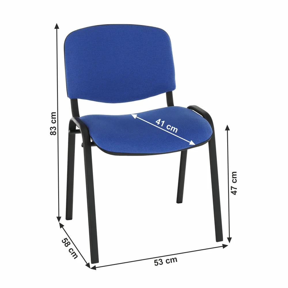 Židle, modrá, ISO NEW