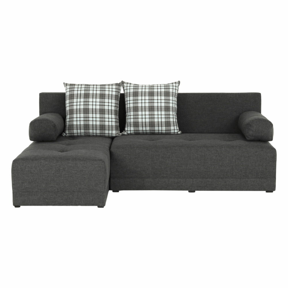 Rohová sedací souprava, šedý melír / vzor, levá, MEXX NEW