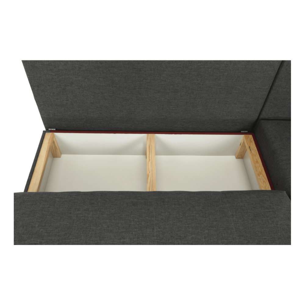 Rohová sedací souprava, šedý melír / vzor, pravá, MEXX