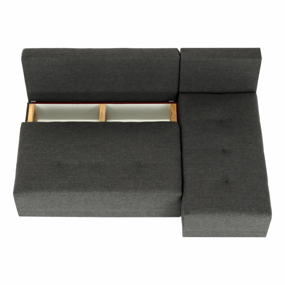 Rohová sedací souprava, šedý melír / vzor, pravá, MEXX