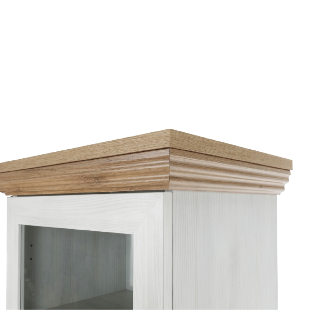 Vitrína, sosna skandinávská / dub divoký, ROYAL W1D