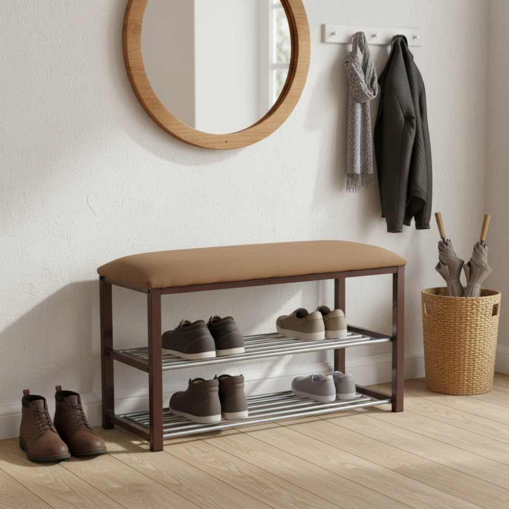 Lavice s botníkem, čokoládová / tmavohnědá, LANGELLA