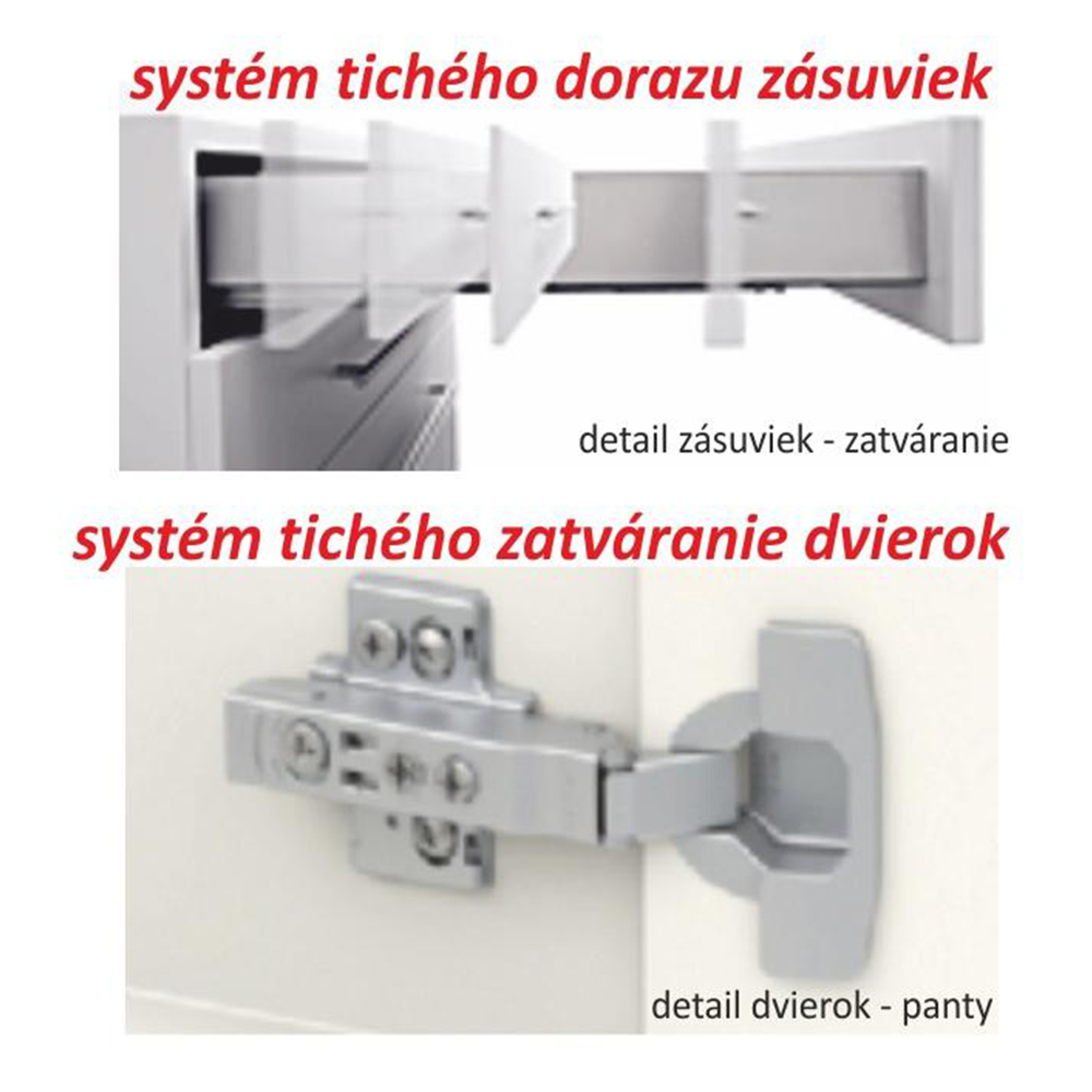 Skříňka horní G 40, vysoký bílý lesk/dub sonoma, pravá, LINE