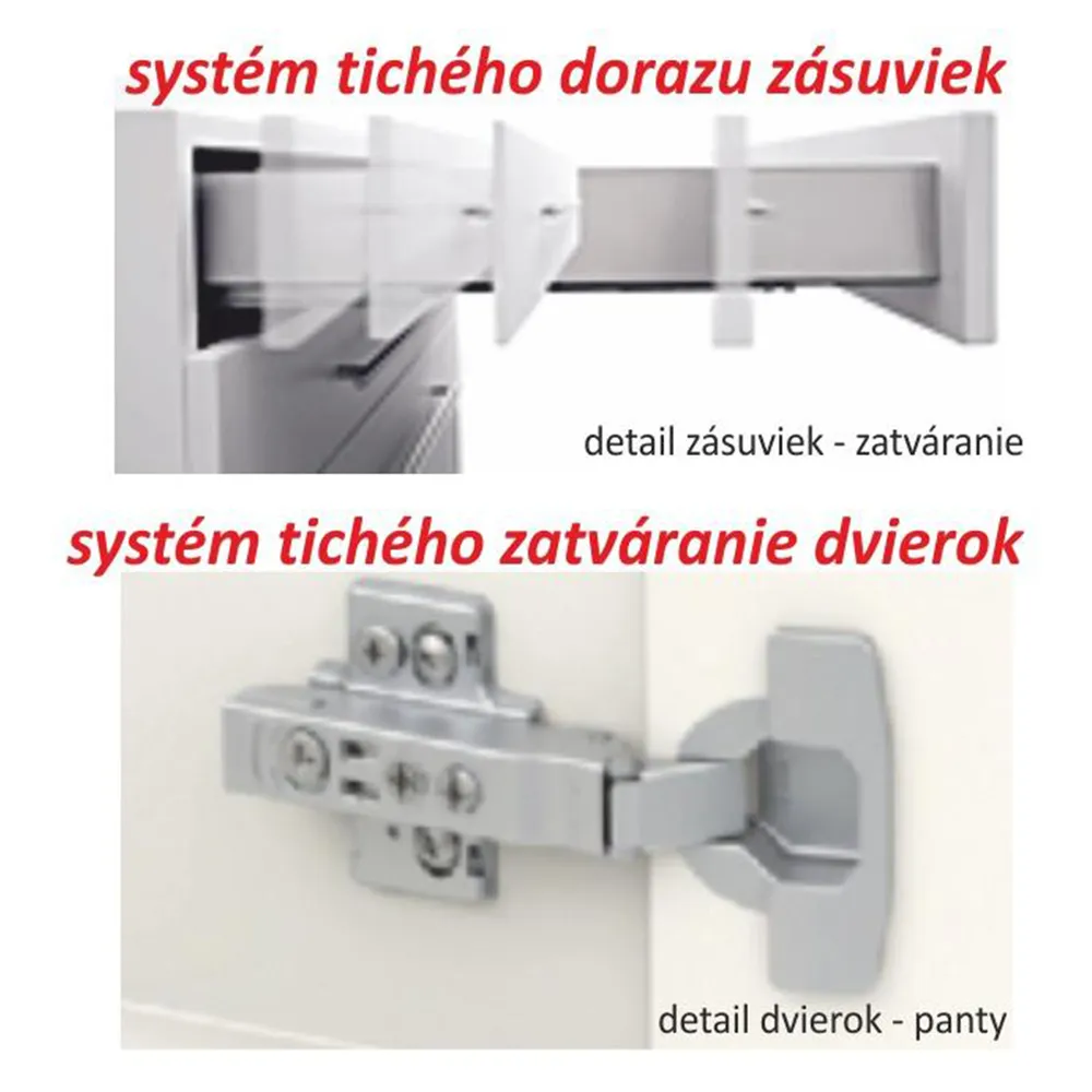 Horní skříňka G 80, vysoký bílý lesk/dub sonoma, LINE