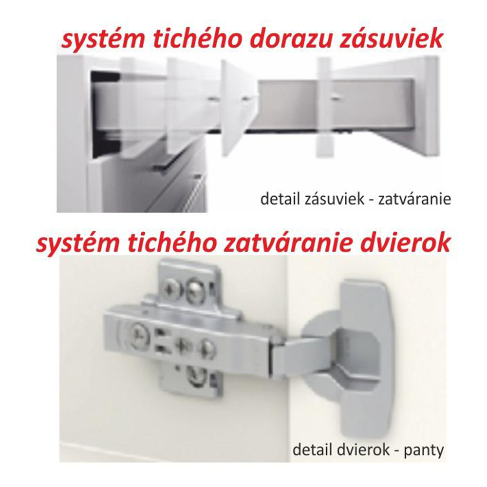 Dolní skříňka D 60, vysoký bílý lesk, LINE