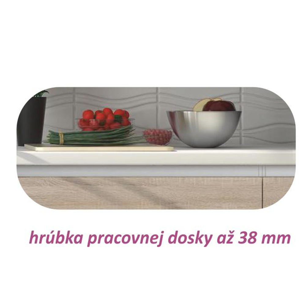 Dolní skříňka DR L, dub sonoma/bílá, LINE