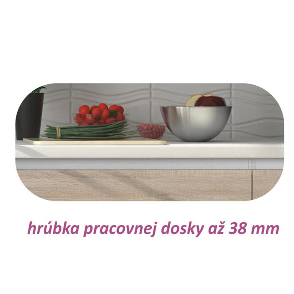 Dolní skříňka D 40, dub sonoma/bílá, pravá, LINE