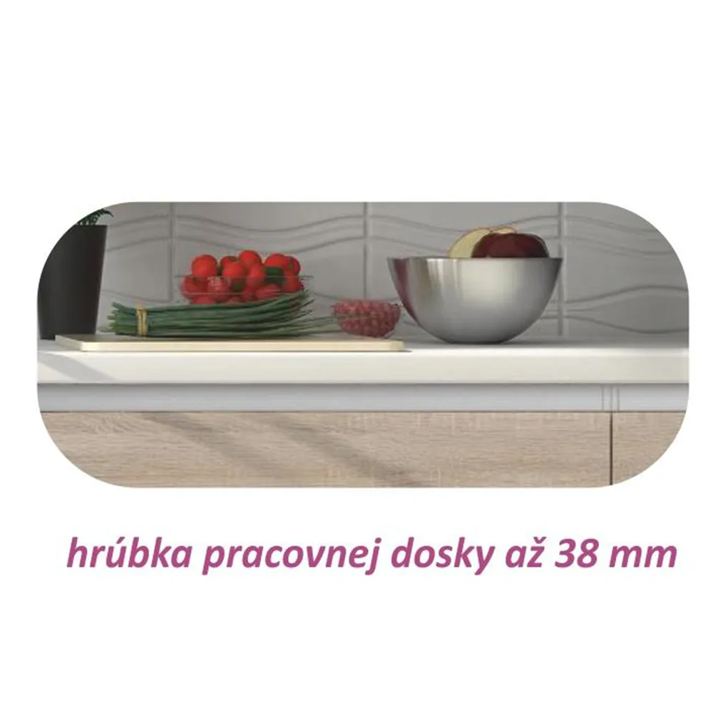 Dolní skříňka D 40, dub sonoma/bílá, pravá, LINE