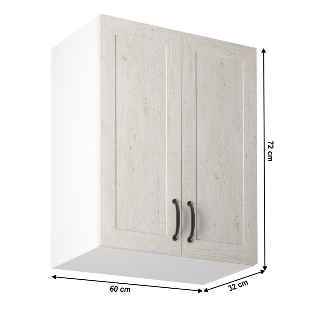 Horní skříňka, bílá / sosna skandinávská, ROYAL G60