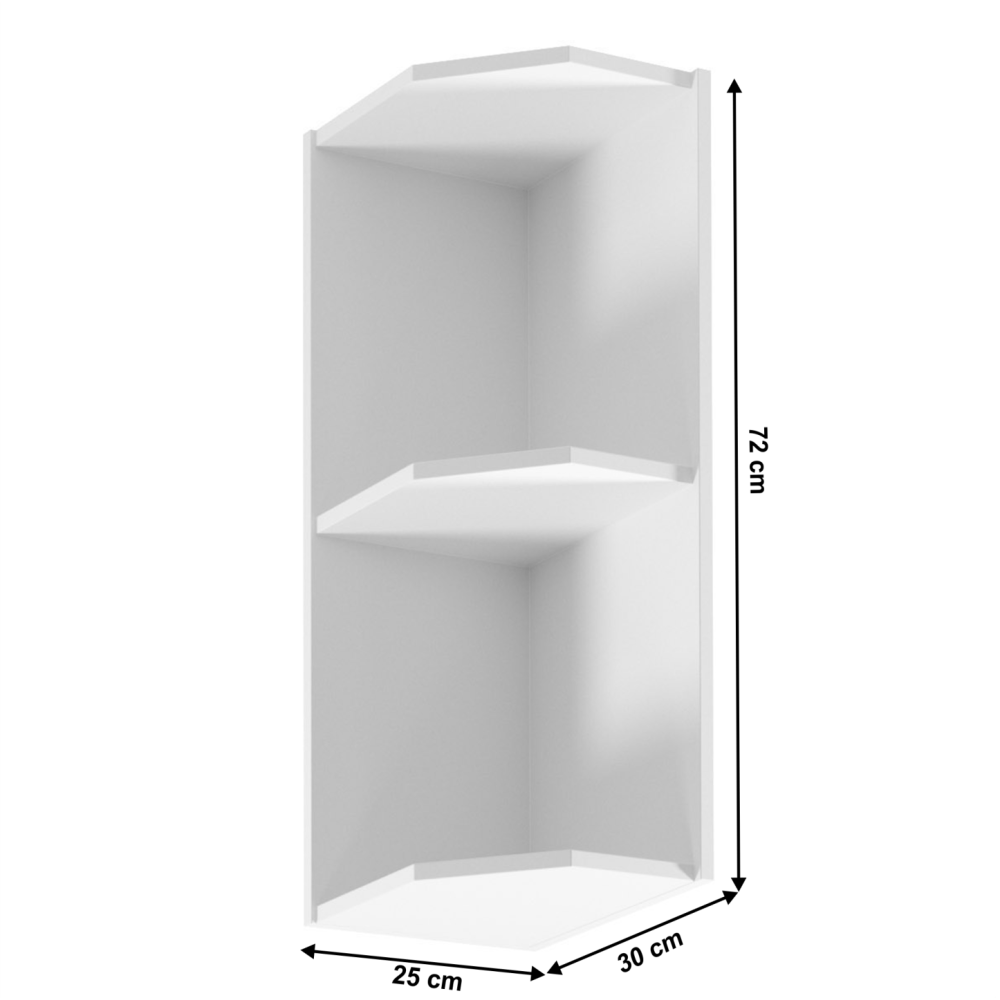 Horní rohová skříňka, bílá, ROYAL G25PZ