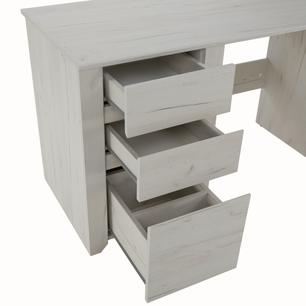 PC stůl typ 80, bílá craft, ANGEL