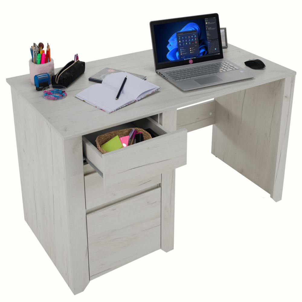 PC stůl typ 80, bílá craft, ANGEL