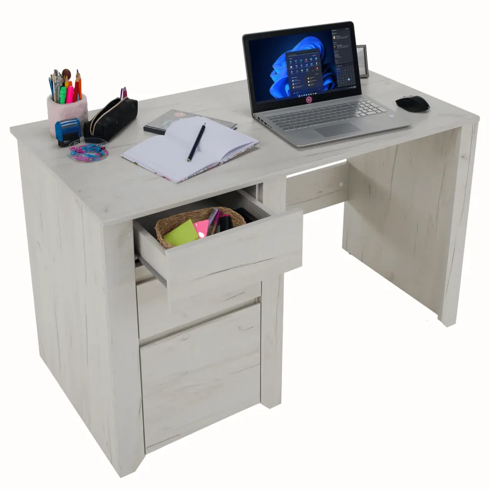 PC stůl typ 80, bílá craft, ANGEL