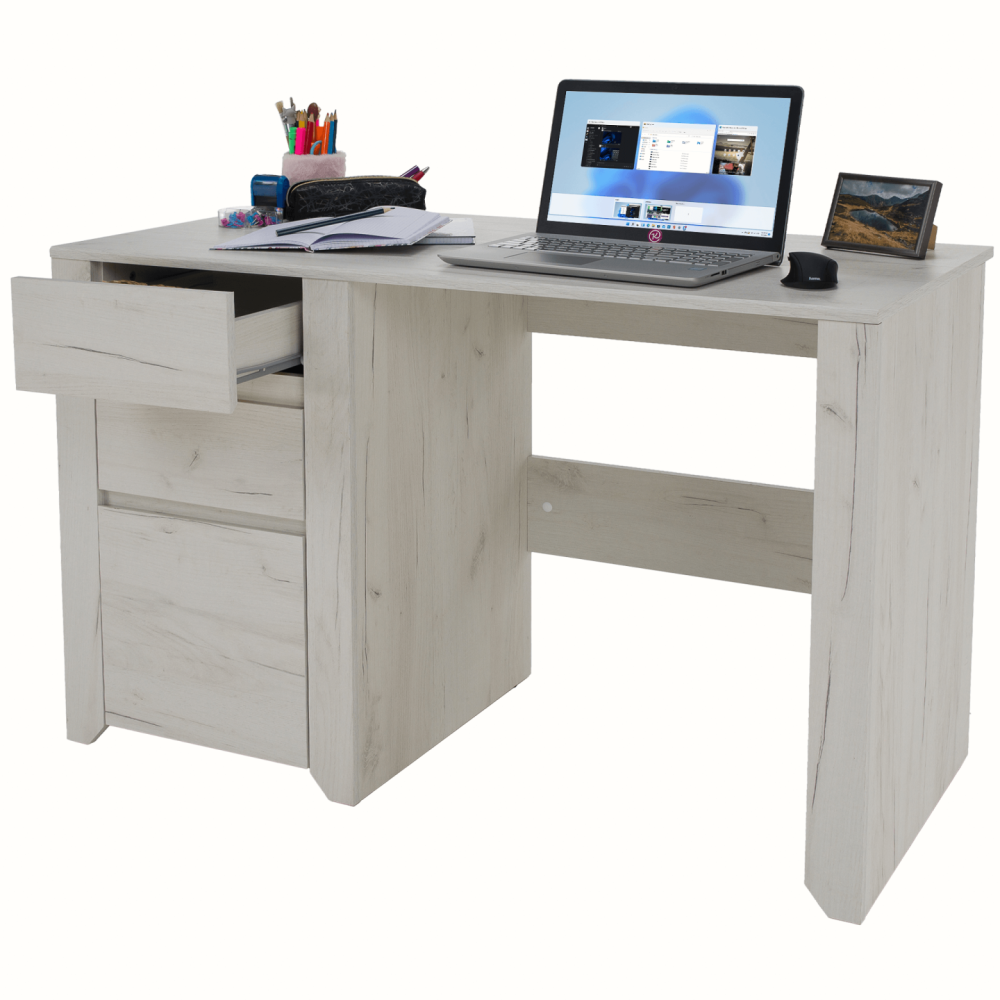 PC stůl typ 80, bílá craft, ANGEL