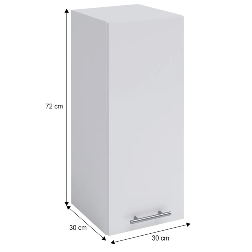 Horní skříňka, bílá, pravá, FABIANA W - 30