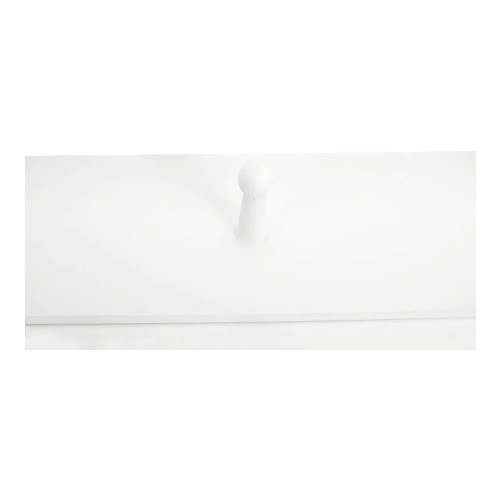 Věšák, dřevo / proutí, bílá, BLANCO