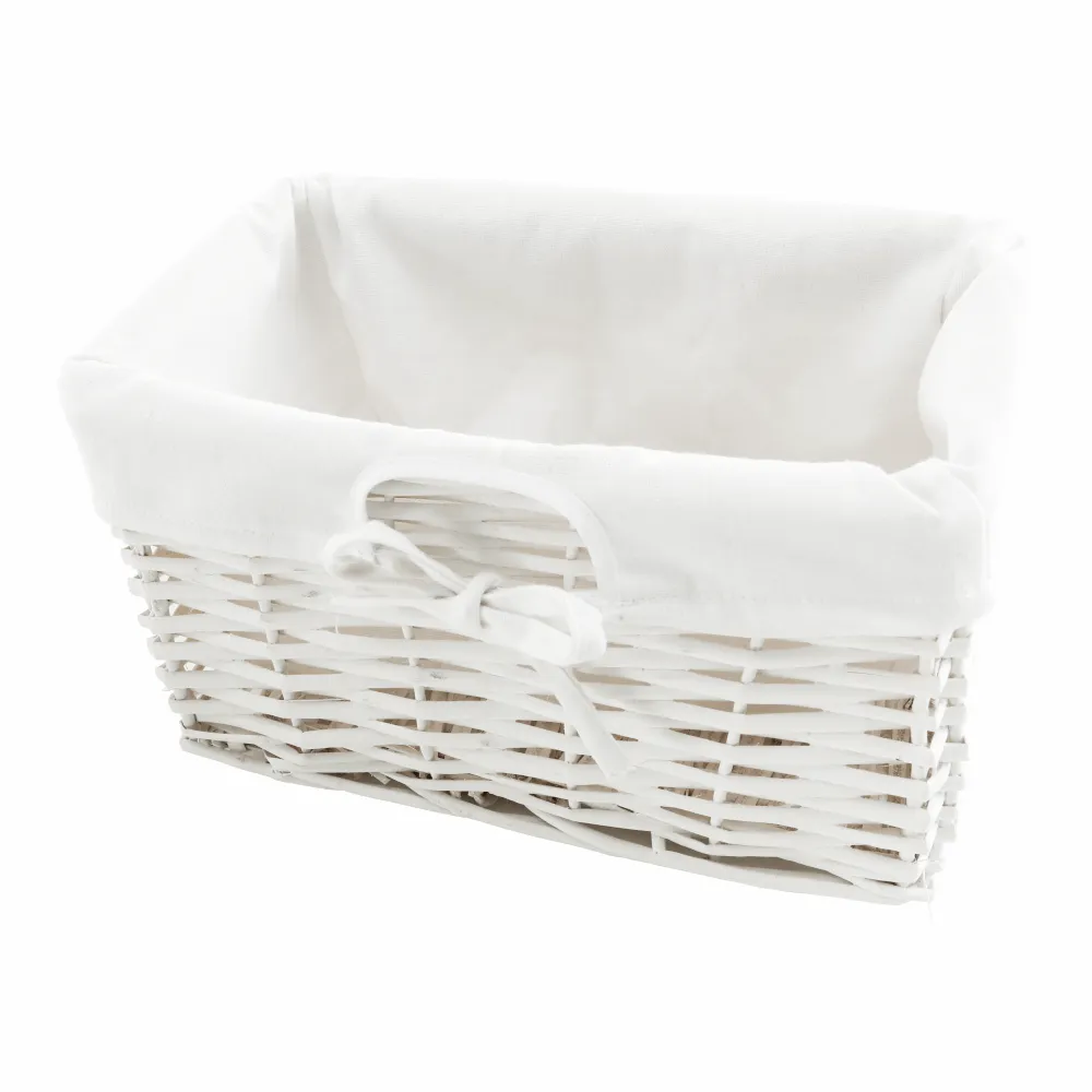 Věšák, dřevo / proutí, bílá, BLANCO