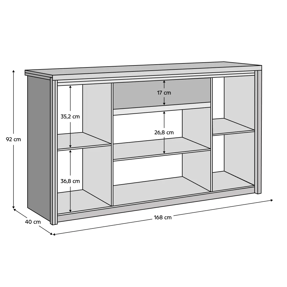 Komoda 4D1S, dub sonoma, NORTY TYP 11