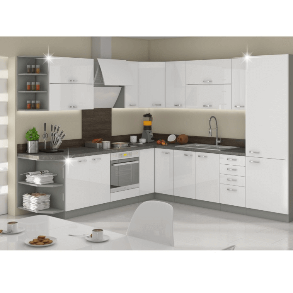 Skříňka dolní, bílá vysoký lesk, PRADO 60 DG BB