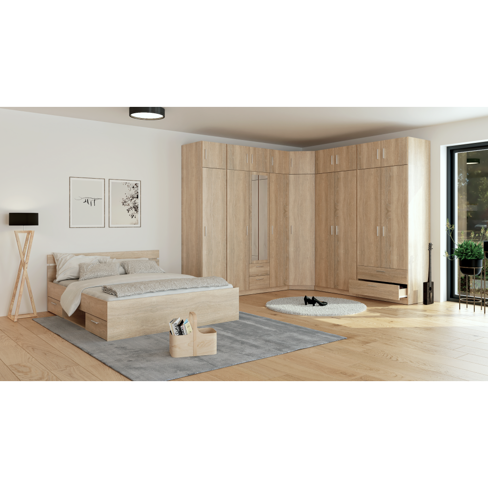 Nástavec na skříň, dub sonoma, INVITA TYP 8