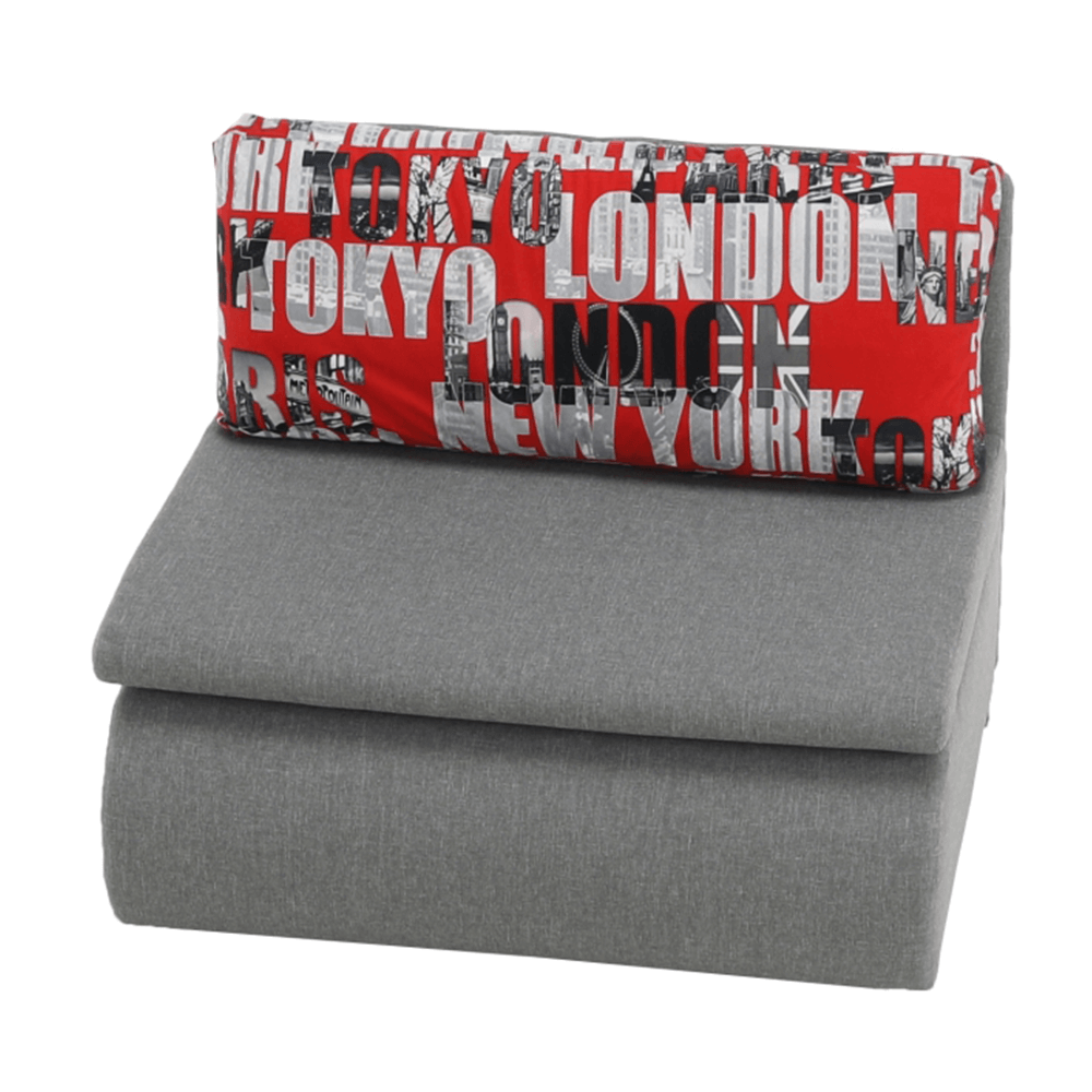 Rozkládací křeslo, šedá, KENY NEW