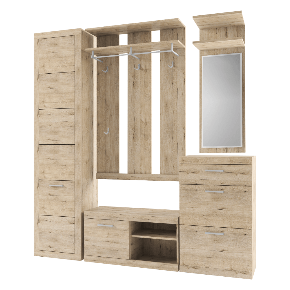 Panel se zrcadlem 45, dub san remo, ORESTES