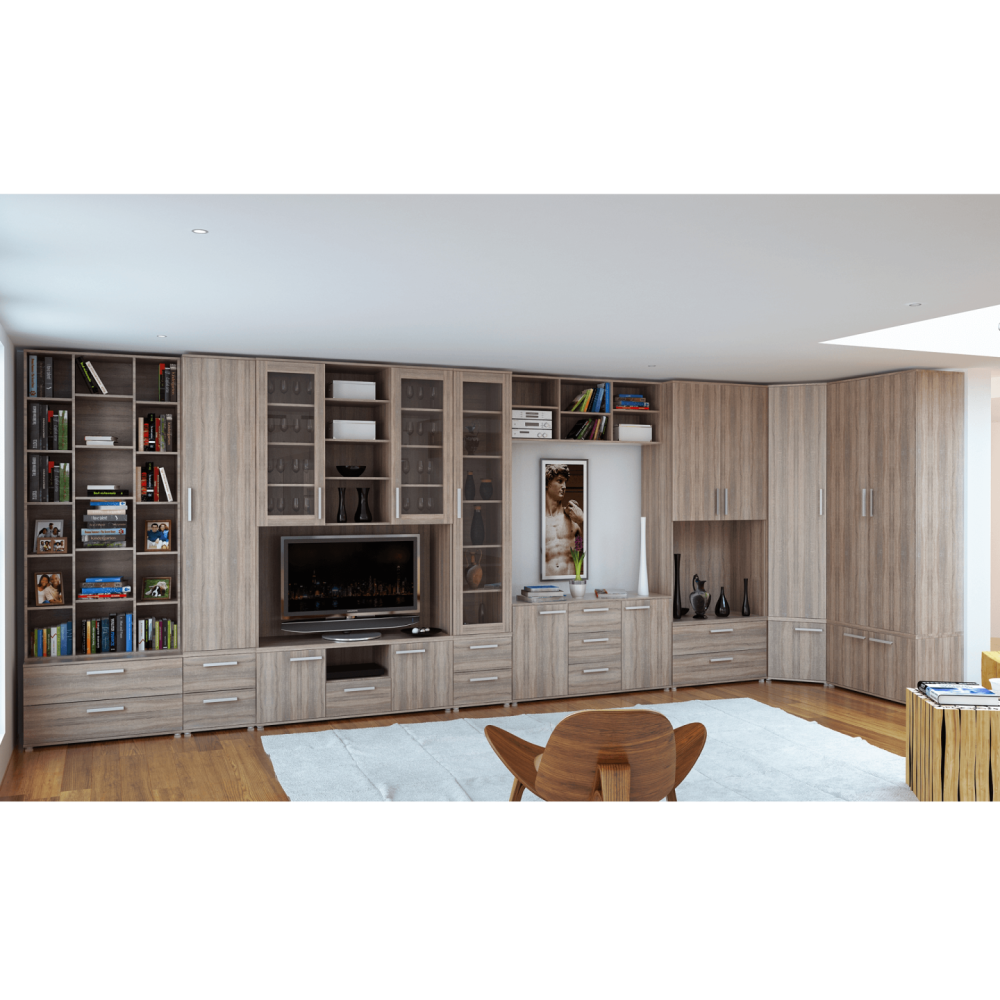 Police do šatní skříně, 4ks, dub sonoma, DUNAJ TYP 2